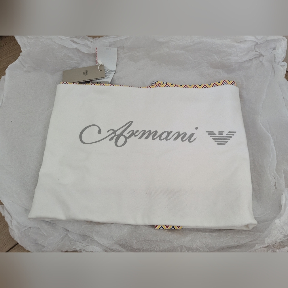 Armani Yellow Neutral baby blanket